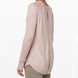 Lululemon Women’s Cream Lead With Your Heart Open Back Sweater